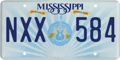 MS license plate NXX584