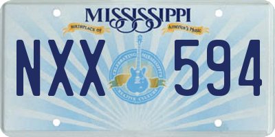 MS license plate NXX594