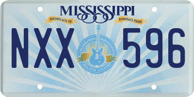 MS license plate NXX596
