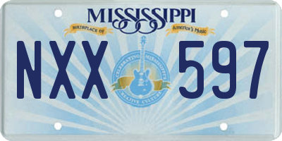 MS license plate NXX597