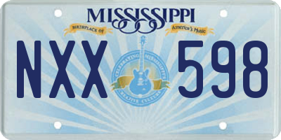 MS license plate NXX598