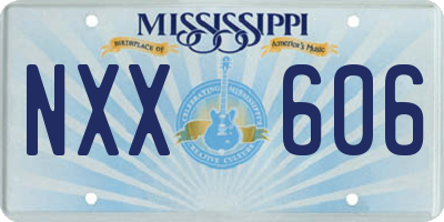 MS license plate NXX606
