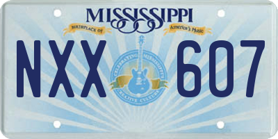 MS license plate NXX607