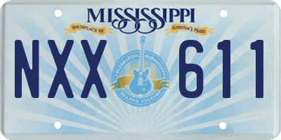 MS license plate NXX611