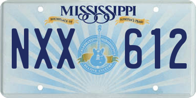 MS license plate NXX612