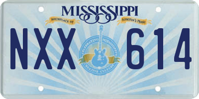 MS license plate NXX614