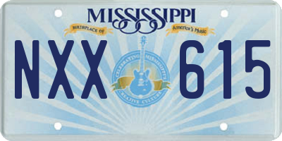 MS license plate NXX615