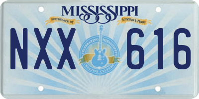 MS license plate NXX616