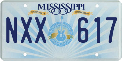 MS license plate NXX617