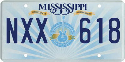 MS license plate NXX618
