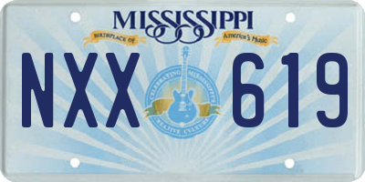 MS license plate NXX619