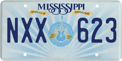 MS license plate NXX623