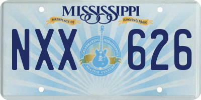 MS license plate NXX626