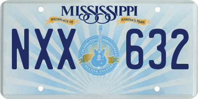 MS license plate NXX632