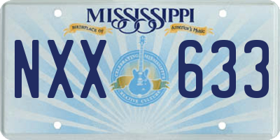 MS license plate NXX633