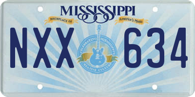 MS license plate NXX634