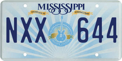 MS license plate NXX644