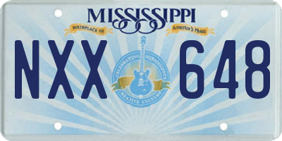 MS license plate NXX648