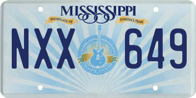 MS license plate NXX649