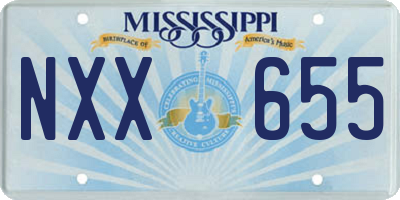 MS license plate NXX655