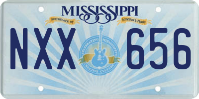 MS license plate NXX656