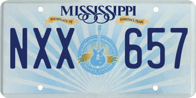 MS license plate NXX657
