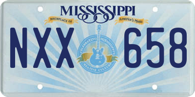 MS license plate NXX658