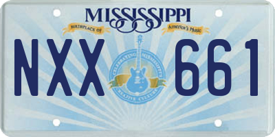 MS license plate NXX661