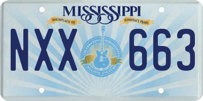 MS license plate NXX663