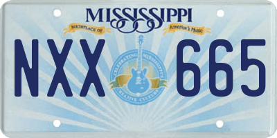 MS license plate NXX665