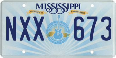 MS license plate NXX673
