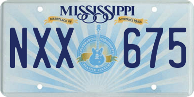 MS license plate NXX675