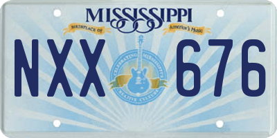 MS license plate NXX676