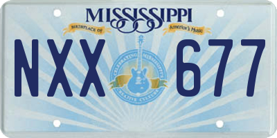 MS license plate NXX677