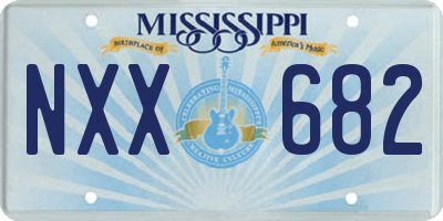 MS license plate NXX682