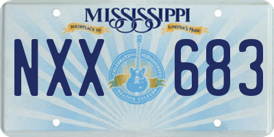 MS license plate NXX683