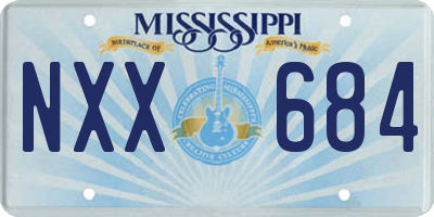 MS license plate NXX684