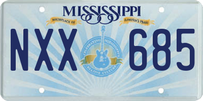 MS license plate NXX685