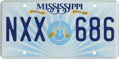 MS license plate NXX686