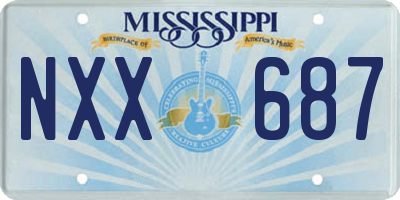 MS license plate NXX687