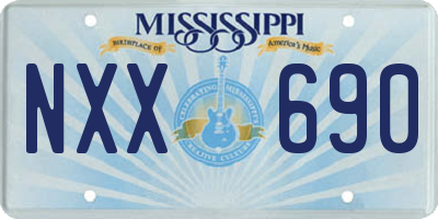 MS license plate NXX690