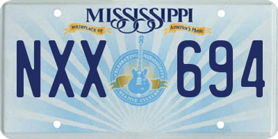 MS license plate NXX694