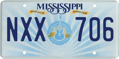 MS license plate NXX706