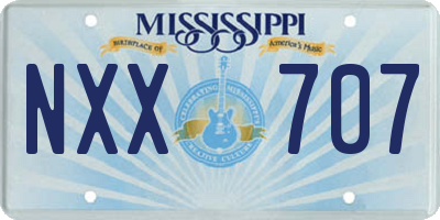 MS license plate NXX707