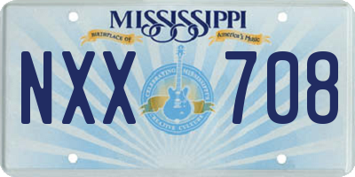 MS license plate NXX708