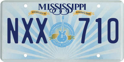 MS license plate NXX710