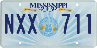 MS license plate NXX711