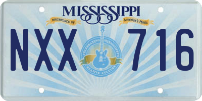 MS license plate NXX716