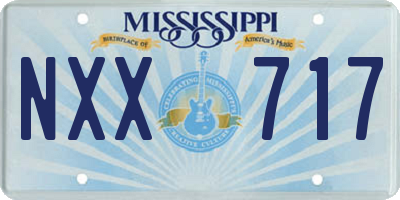 MS license plate NXX717
