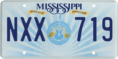 MS license plate NXX719
